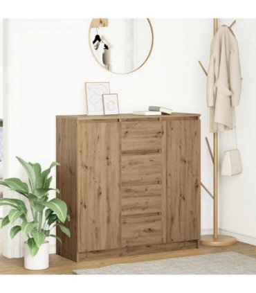 vidaXL Sideboard with Drawers Artisan Oak 100.5x35x98.5 cm Engineered Wood