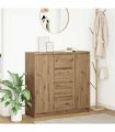 vidaXL Sideboard with Drawers Artisan Oak 100.5x35x98.5 cm Engineered Wood