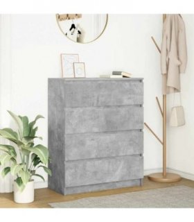 vidaXL Sideboard Concrete Grey 80x35x99 cm Engineered Wood