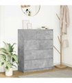 vidaXL Sideboard Concrete Grey 80x35x99 cm Engineered Wood