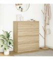 vidaXL Sideboard Sonoma Oak 80x35x99 cm Engineered Wood