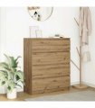 vidaXL Sideboard Artisan Oak 80x35x99 cm Engineered Wood