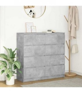 vidaXL Sideboard Concrete Grey 100x35x99 cm Engineered Wood