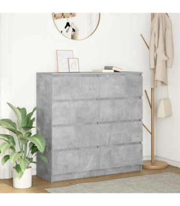 vidaXL Sideboard Concrete Grey 100x35x99 cm Engineered Wood