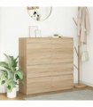 vidaXL Sideboard Sonoma Oak 100x35x99 cm Engineered Wood