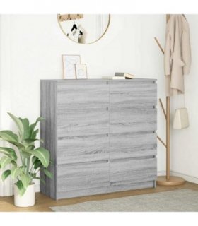 vidaXL Sideboard Grey Sonoma 100x35x99 cm Engineered Wood