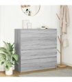 vidaXL Sideboard Grey Sonoma 100x35x99 cm Engineered Wood