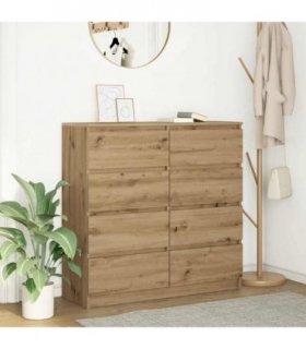 vidaXL Sideboard Artisan Oak 100x35x99 cm Engineered Wood