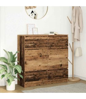 vidaXL Sideboard Old Wood 100x35x99 cm Engineered Wood