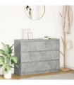 vidaXL Sideboard Concrete Grey 100x35x76 cm Engineered Wood