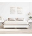 vidaXL Bed Frame without Mattress White 160x200cm Engineered Wood — Size: 160 x 200 cm