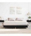 vidaXL Bed Frame Black Oak 203 x 183 x 25 cm Engineered Wood — Size: 180 x 200 cm