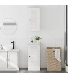 vidaXL Bathroom Furniture Set VIGO 2 pcs White and Antique White — V0671993604