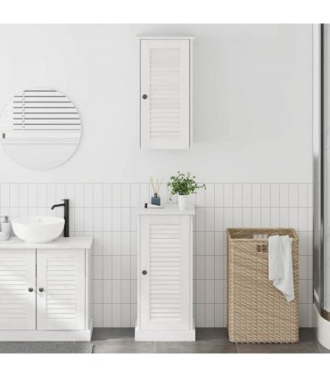 vidaXL Bathroom Furniture Set VIGO 2 pcs White and Antique White — V0671993604