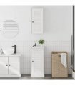 vidaXL Bathroom Furniture Set VIGO 2 pcs White and Antique White — V0671993604