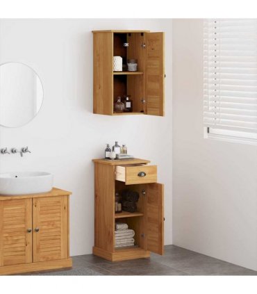vidaXL Bathroom Furniture Set VIGO 2 pcs Brown and Honey brown — V0671993609