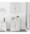 vidaXL Bathroom Furniture Set VIGO 2 pcs White and Antique White — V0671993613