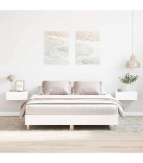 vidaXL Bed Frame | White | Engineered wood | King | Bed Frame | Rectangular — Size: 150 x 200 cm
