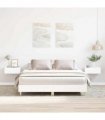 vidaXL Bed Frame | White | Engineered wood | King | Bed Frame | Rectangular — Size: 150 x 200 cm