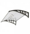 HT-100 x 80 Household Application Door & Window Rain Cover Eaves Canopy White & Gray Bracket