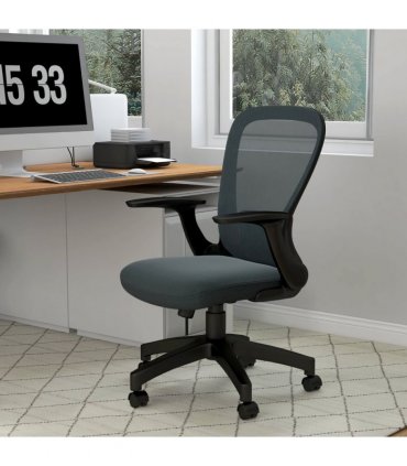 Mesh Office Chair, Grey, 63W x 54D x 103Hcm, Vinsetto, Adjustable Armrest