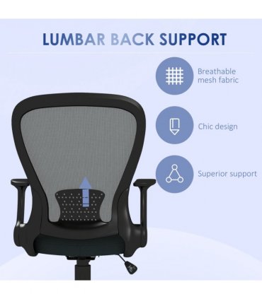 Mesh Office Chair, Grey, 63W x 54D x 103Hcm, Vinsetto, Adjustable Armrest