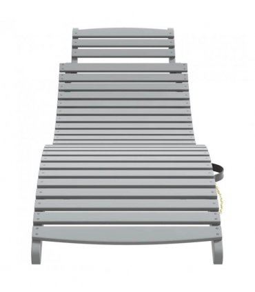 vidaXL Sun Lounger | Set of 2 | Grey | Solid acacia wood — Model: without table