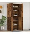 vidaXL Shoe Cabinet with Door Brown 80 x 35.5 x 180 cm Engineered wood — Colour: Old wood