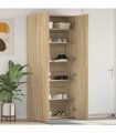 vidaXL Shoe Cabinet with Door Brown 80 x 35.5 x 180 cm Engineered wood — Colour: Sonoma oak