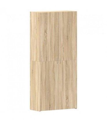 vidaXL Shoe Cabinet with Door Brown 80 x 35.5 x 180 cm Engineered wood — Colour: Sonoma oak