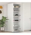 vidaXL Shoe Cabinet with Door White 80 x 35.5 x 180 cm Engineered wood