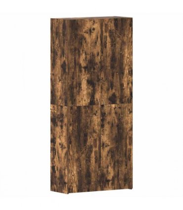 vidaXL Shoe Cabinet Multicolour 80 x 35.5 x 180 cm Engineered wood — Colour: Smoked oak