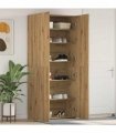 vidaXL Shoe Cabinet with Door Brown 80 x 35.5 x 180 cm Engineered wood — Colour: Artisan oak