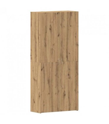 vidaXL Shoe Cabinet with Door Brown 80 x 35.5 x 180 cm Engineered wood — Colour: Artisan oak