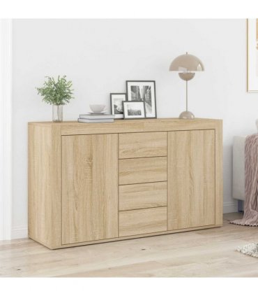 vidaXL Sideboard Sonoma Oak 120 x 36 x 69 cm Engineered Wood