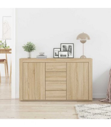 vidaXL Sideboard Sonoma Oak 120 x 36 x 69 cm Engineered Wood