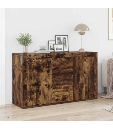 vidaXL Sideboard Smoked Oak 120 x 36 x 69 cm Engineered Wood