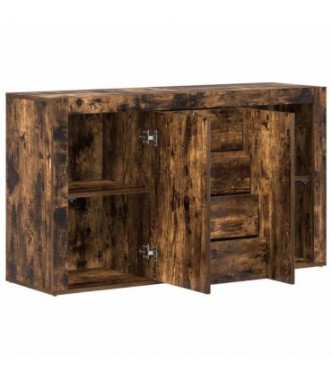 vidaXL Sideboard Smoked Oak 120 x 36 x 69 cm Engineered Wood