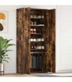 vidaXL Shoe Cabinet Smoked Oak 80 x 39 x 178 cm Engineered Wood