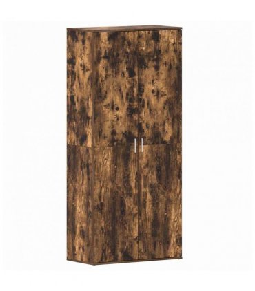 vidaXL Shoe Cabinet Smoked Oak 80 x 39 x 178 cm Engineered Wood