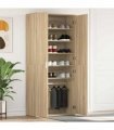 vidaXL Shoe Cabinet Sonoma Oak 80 x 39 x 178 cm Engineered Wood