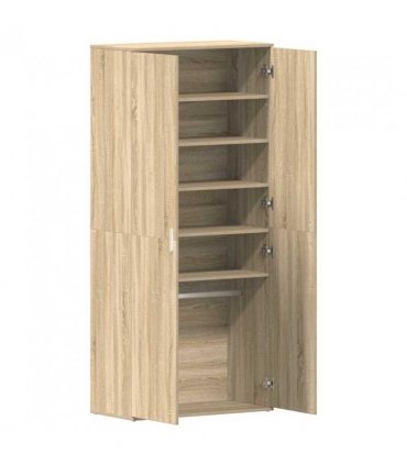 vidaXL Shoe Cabinet Sonoma Oak 80 x 39 x 178 cm Engineered Wood