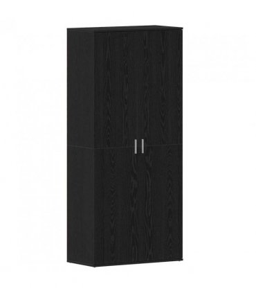 vidaXL Shoe Cabinet Black Oak 80 x 39 x 178 cm Engineered Wood