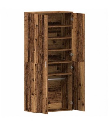 vidaXL Shoe Cabinet Old Wood 80 x 39 x 178 cm Engineered Wood