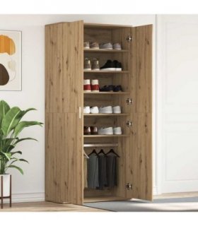 vidaXL Shoe Cabinet Artisan Oak 80 x 39 x 178 cm Engineered Wood