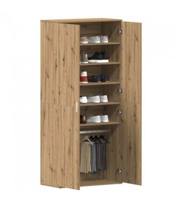 vidaXL Shoe Cabinet Artisan Oak 80 x 39 x 178 cm Engineered Wood