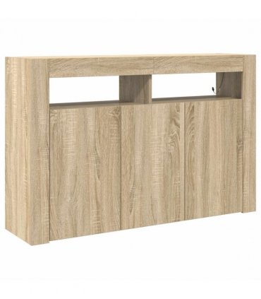 vidaXL Sideboard Sonoma Oak 116 x 30 x 75 cm Engineered Wood