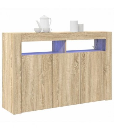 vidaXL Sideboard Sonoma Oak 116 x 30 x 75 cm Engineered Wood