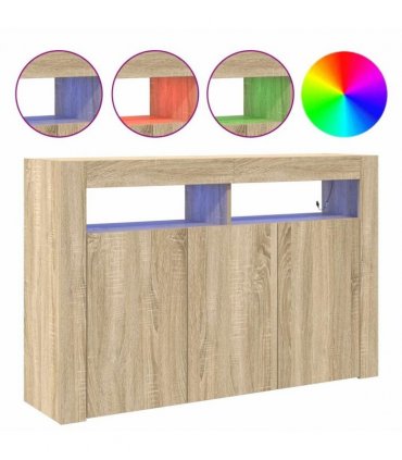 vidaXL Sideboard Sonoma Oak 116 x 30 x 75 cm Engineered Wood