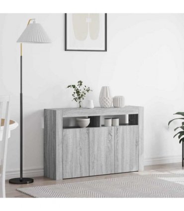 vidaXL Sideboard Grey Sonoma 116 x 30 x 75 cm Engineered Wood